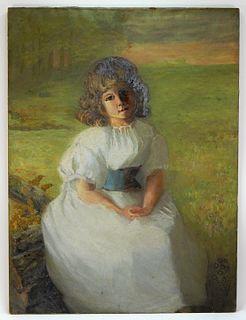 FINE Boston School Impressionist Portrait Painting