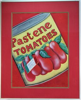 Modern Tomato Can Still Life Pastel Drawing