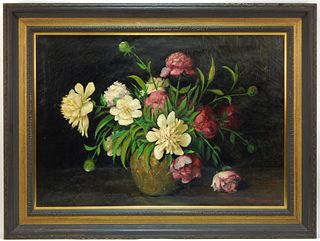 Thomas Stephenson Floral Still Life O/C Painting