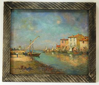 French Impressionist Port Martinique Painting
