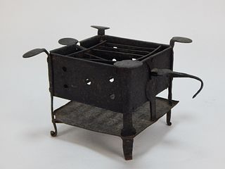 Antique American Wrought Iron Braiser Toaster