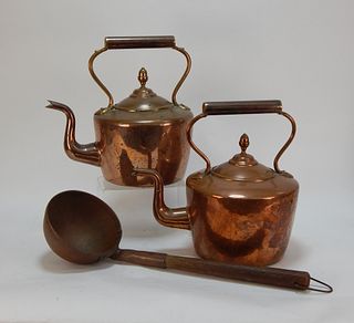 3 Copper Kettle and Ladle Domestic Grouping