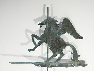 Antique Sheet Copper Pegasus Weathervane