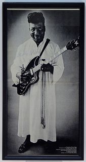 Signed Muddy Waters Chicago Blues Music Poster