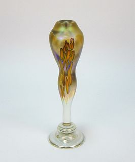 Martin Studios MCM Yellow Art Glass Vase