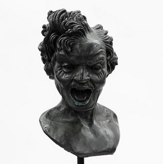 Jean Claude D'Angelo Modernist Man Bronze Bust
