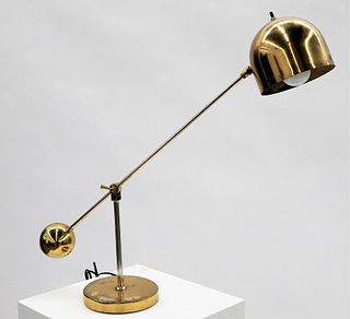 Vintage MCM Brass Eyeball Desk Lamp