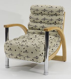 Jay Spectre Modern Eclipse Bentwood Lounge Chair