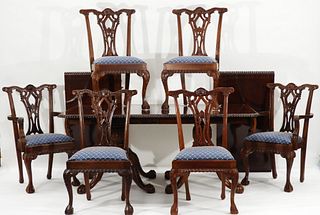 American Mahogany Chippendale Dinning Room Set