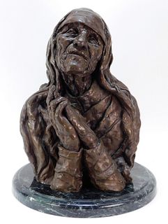 LG. Phyllis Beard Mother Teresa Bronze Icon Statue