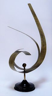 C.1960 American MCM Modern Coiled Metal Sculpture