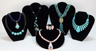 7PC Native American Style Turquoise Jewelry Group