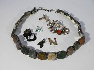 Estate Mexican Sterling Silver Jewelry Grouping