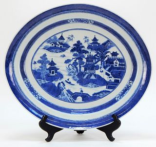 19C Chinese Landscape Nanking Platter