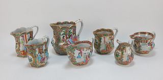 7PC Chinese Rose Medallion Pitcher Group