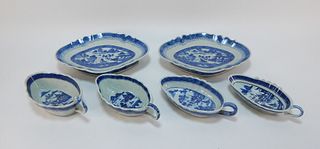 6PC Chinese Canton Porcelain Dishware Group