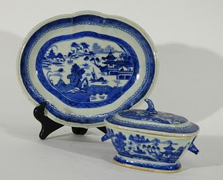 2PC Chinese Canton Tureen and Underplate