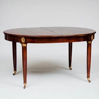 Louis XVI Style Ormolu-Mounted Mahogany Extension Dining Table