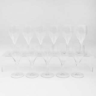 Set of Ten Bacarrat Wine Glasses