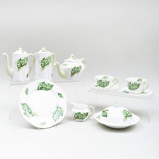 Shelley Porcelain Breakfast Service in the 'Lily of the Valley' Pattern