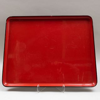 Pair of Asian Lacquer Rectangular Trays