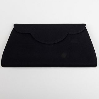 Yves Saint Laurent Haute Couture Black Silk Clutch