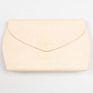 Yves Saint Laurent Cream Fabric Clutch