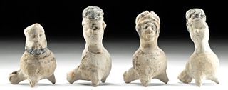 Lot of 4 Greek Pottery Figural Whistles