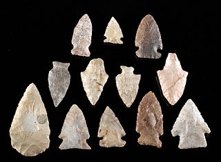 Native American Stone Arrowheads Iowa Cache (12)