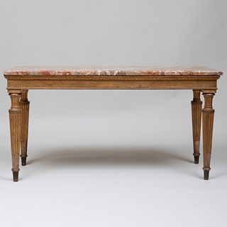 North Italian Neoclassical Style Giltwood Console, Turin