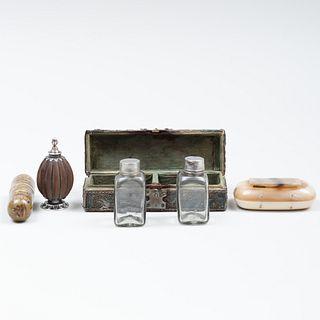 Three Boxes and a Silver-Mounted Finial 