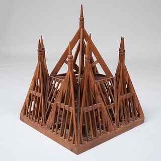 Neo-Gothic Wood Architectural Model