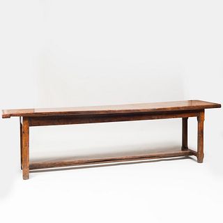 Large Continental Oak Refectory Table, Possibly English