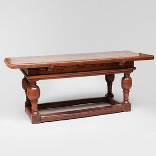Dutch Baroque Style Oak Center Table