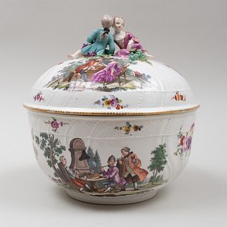 Meissen Porcelain Punch Bowl and Cover