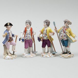 Group of Four Meissen Figures