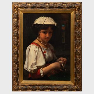 Pierre Louis Joseph de Coninck (1828-1910): An Italian Country Girl