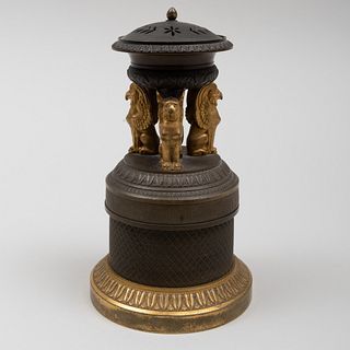 Empire Gilt and Patinated Bronze BrÃ»le Parfum