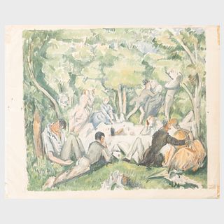 After Paul Cezanne (1839-1906): Le Dejeuner sur l'herbe