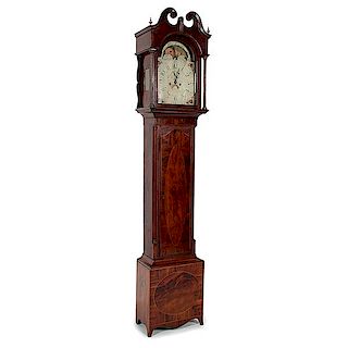 Hepplewhite Tall Case Clock in Mahogany 