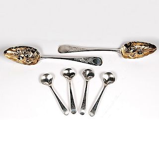 George III Sterling Berry and Mustard Spoons 
