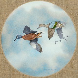 John L. Carter (b. 1937): Blue Winged Teal; Canada Geese; Mallards; Sprig; Widgeon