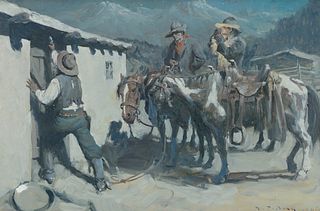 Harvey Dunn (1884–1952): Midnight Posse [or] Hungry Banditos (1908)