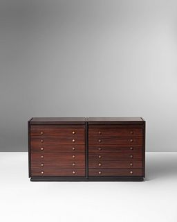 Gianfranco Frattini, Attribution
Mid-20th Century
Twelve Drawer Dresser