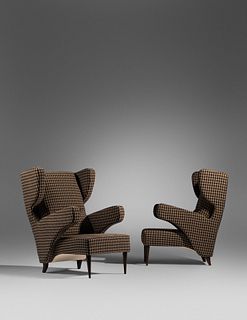 Italian
Mid-20th Century
Pair of Wing-Back Armchairs