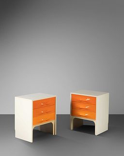Raymond Loewy
(French-American, 1893-1986)
Pair of DF 2000 Nightstands, Compagnie d'Esthetique Industrielle (C.E.I.), France