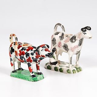Staffordshire Figural Cow Creamers 