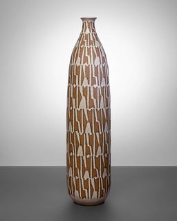 Clyde Burt
(American, 1922-1981)
Tall Bottle Form Vessel, c. 1964