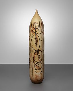 Clyde Burt
(American, 1922-1981)
Tall Bottle Form Vessel, c. 1964