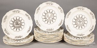 Set of twenty-six Wedgwood Colony plates